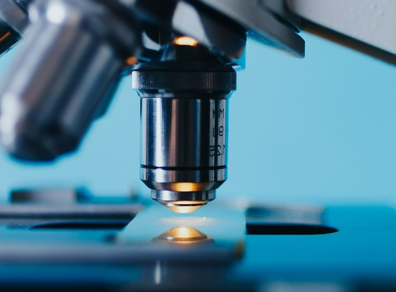 Close up of a microscope